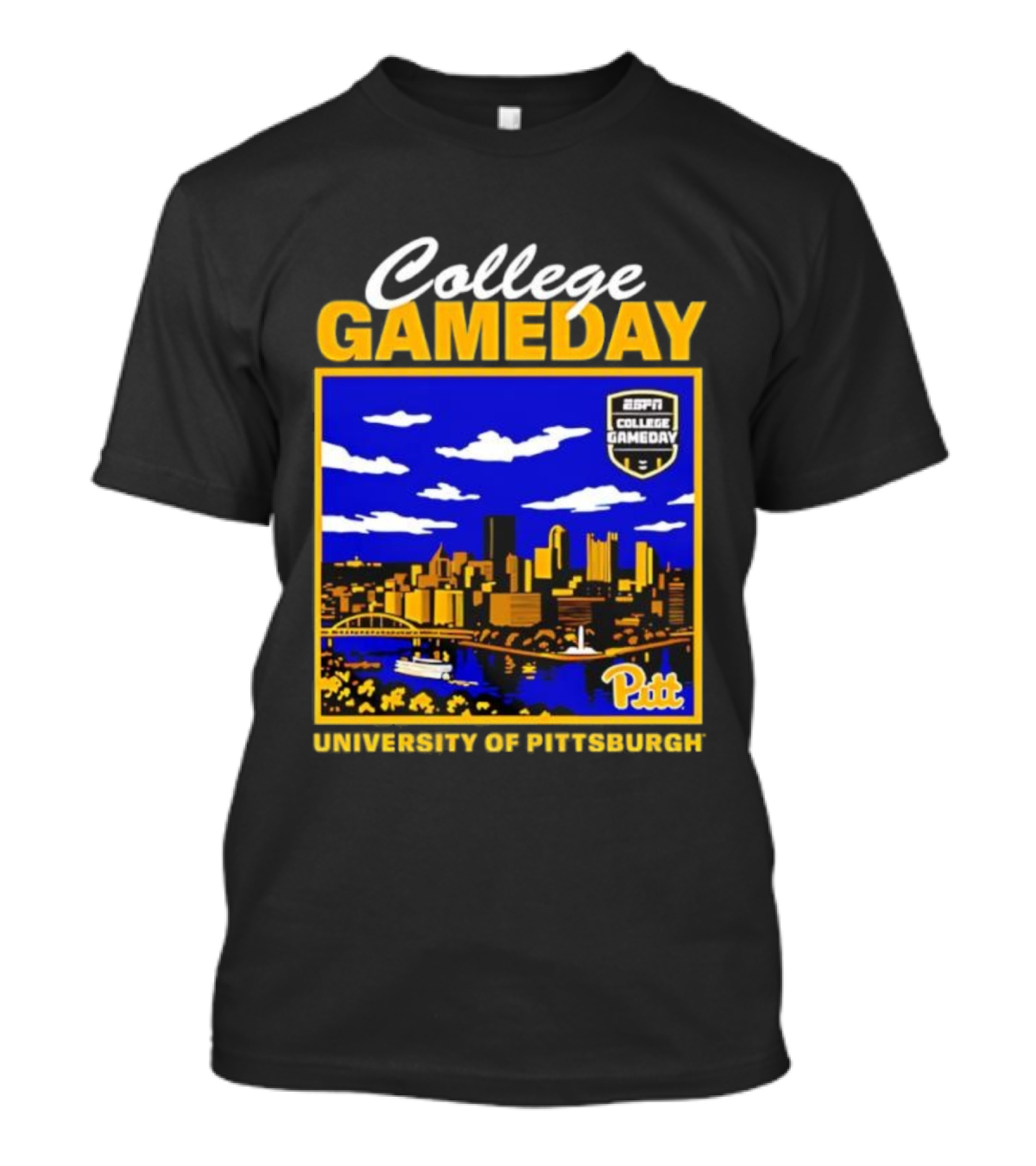 College Gameday ESPN Pitt Skyline University Of Pittsburgh T-Shirt