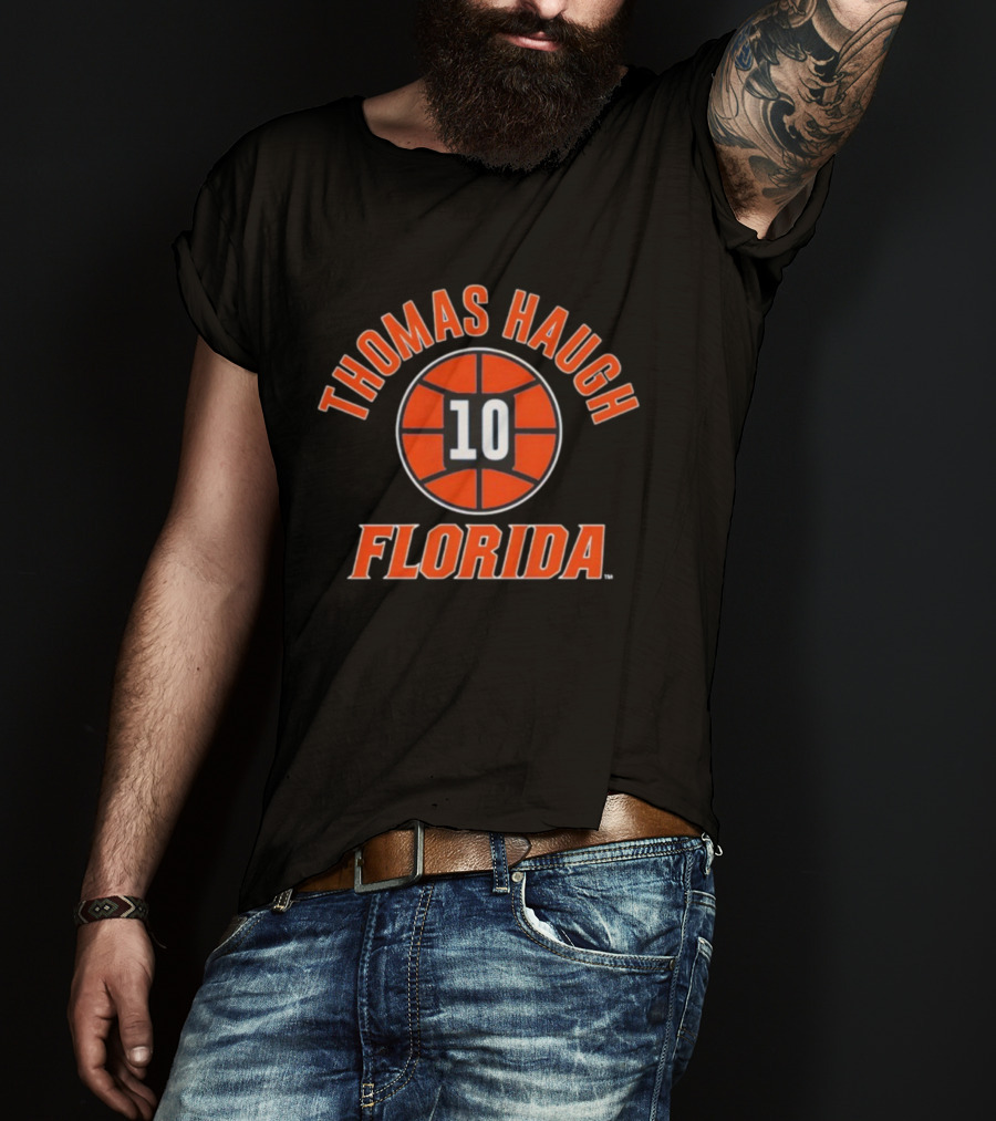 Florida Basketball Thomas Haugh 10 Ball T-Shirt