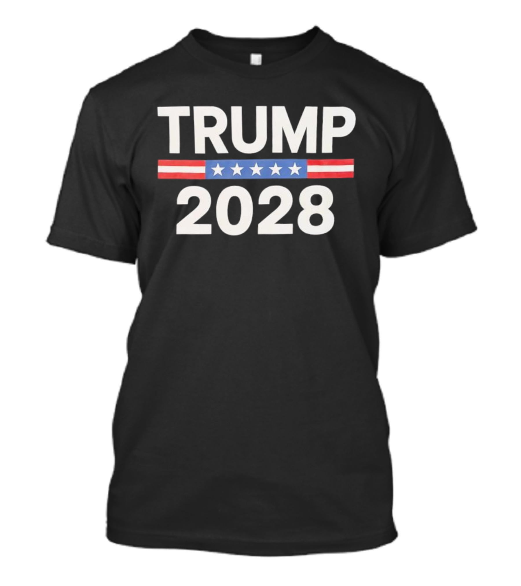 Trump 2028 Stars And Stripes Flag Patriotic T-Shirt