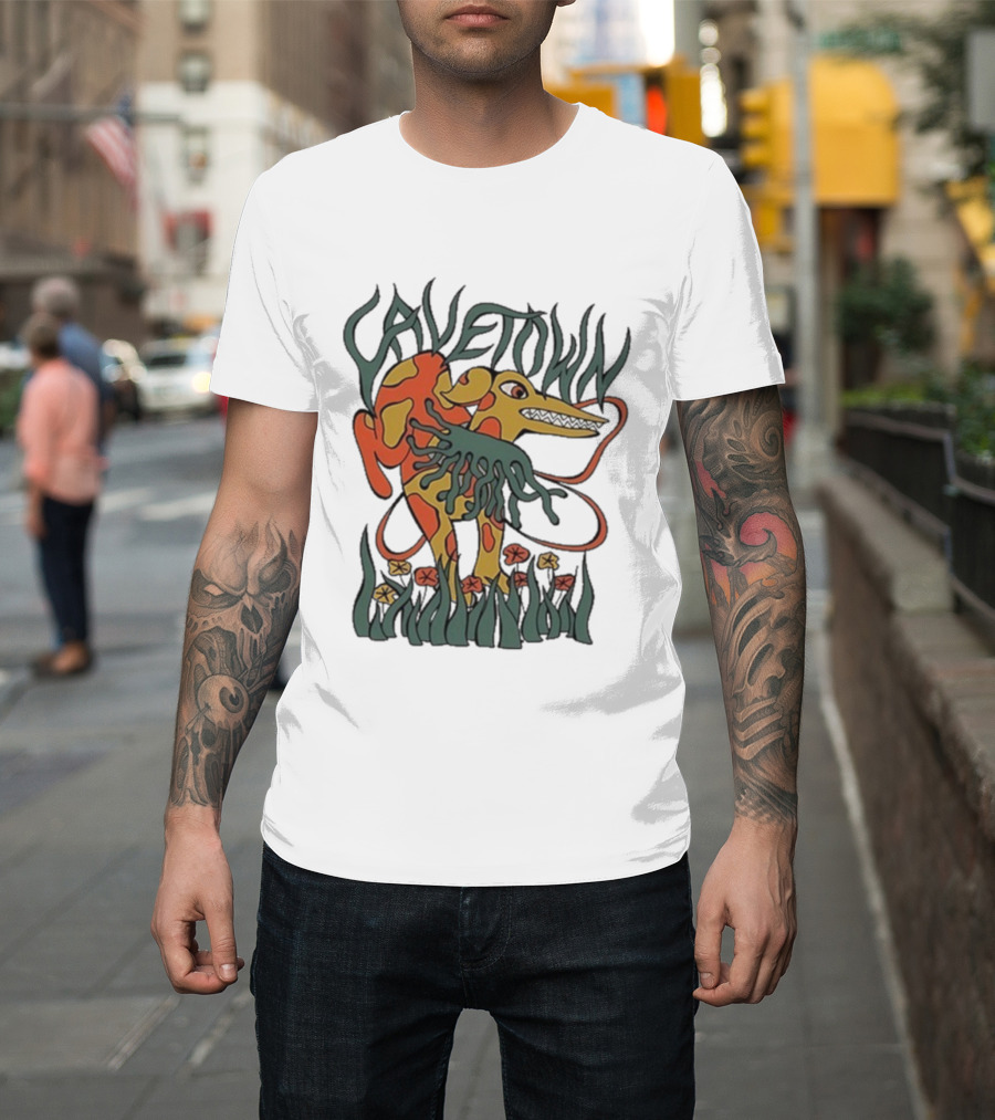 Cavetown Dragon Dog Creature Floral Elements T-Shirt