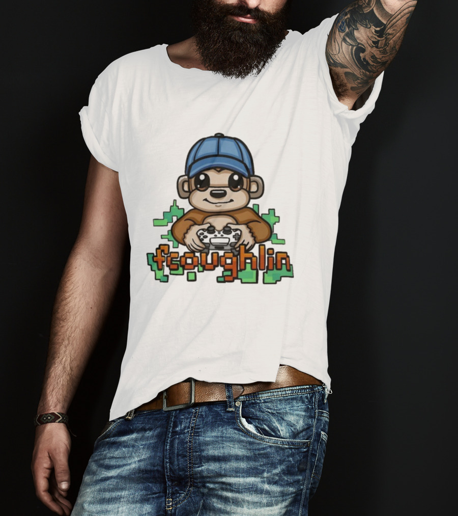 Fsoughlin Monkey Gamer Joystick Cap Gaming T-Shirt