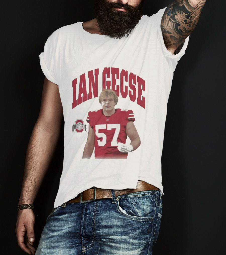 Ian Gecse Ohio State Buckeyes 57 Football Player T-Shirt
