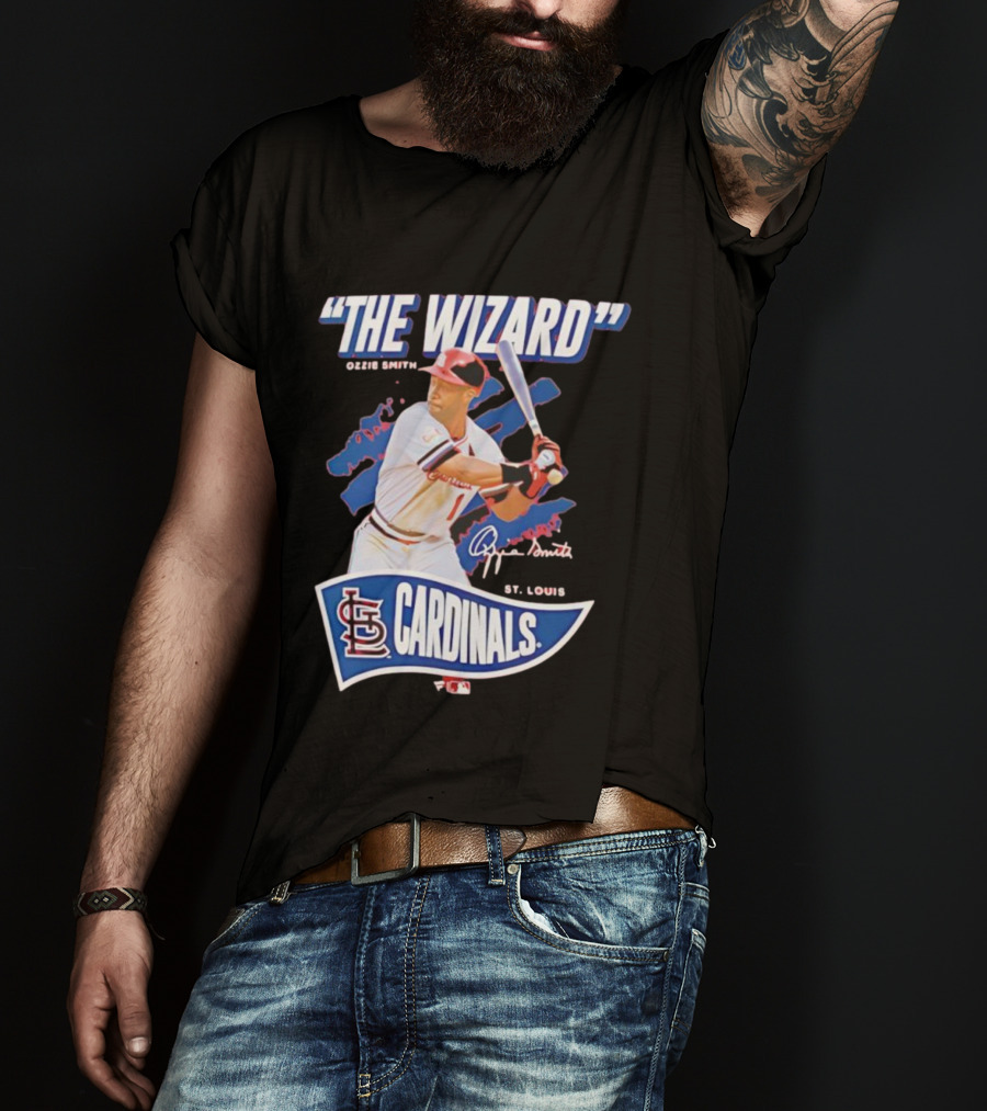 The Wizard Ozzie Smith St. Louis Cardinals Signature T-Shirt