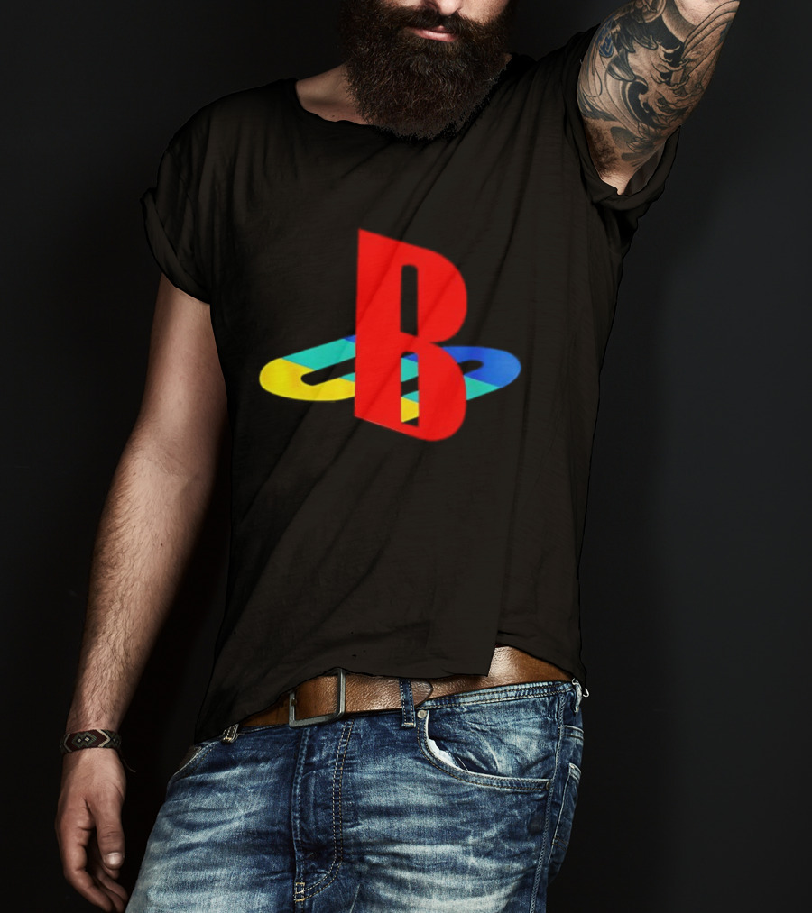 The StepBros 3 Deluxe Edition PlayStation Inspired B Logo T-Shirt