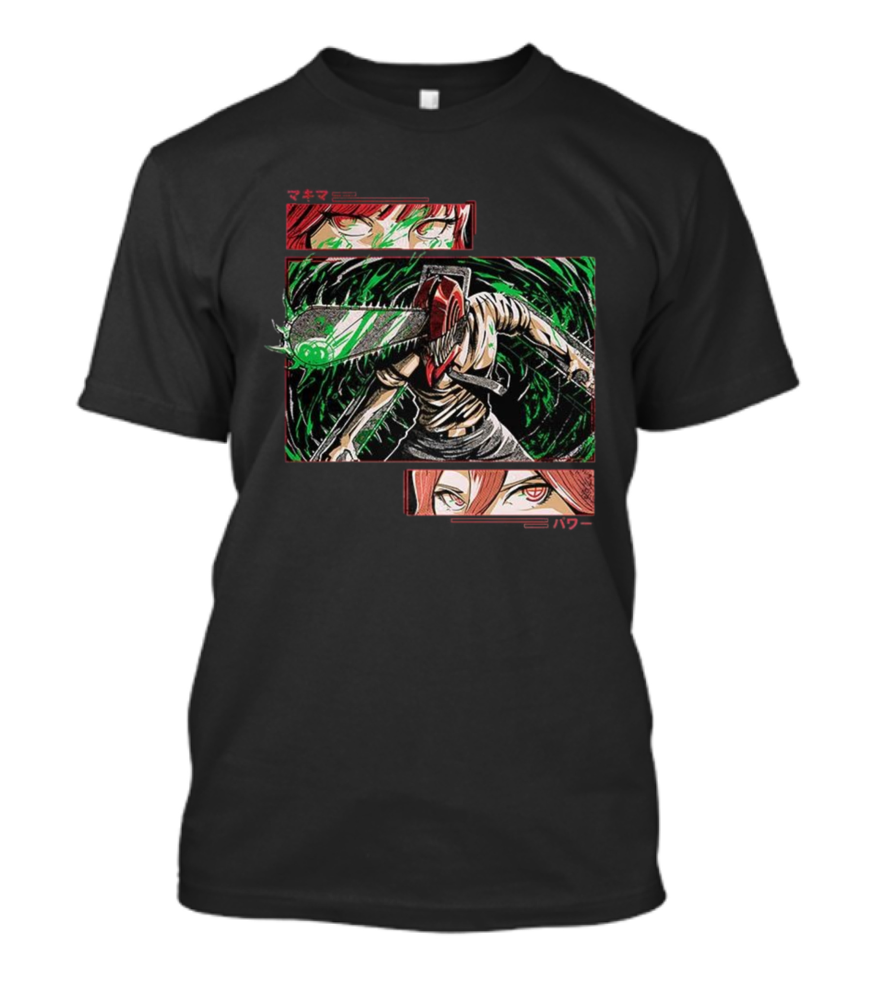 Denji Makima Power Chainsaw Man Ancient Devil Revived Manga Art T-Shirt