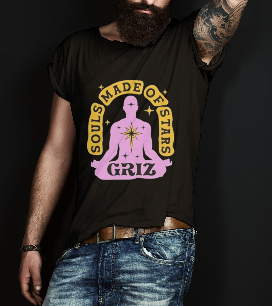 Griz Souls Made Of Stars Meditation Cosmic Design T-Shirt