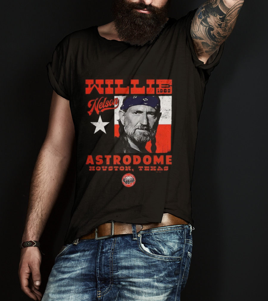Willie Nelson Astrodome Houston Astros Texas Legend T-Shirt
