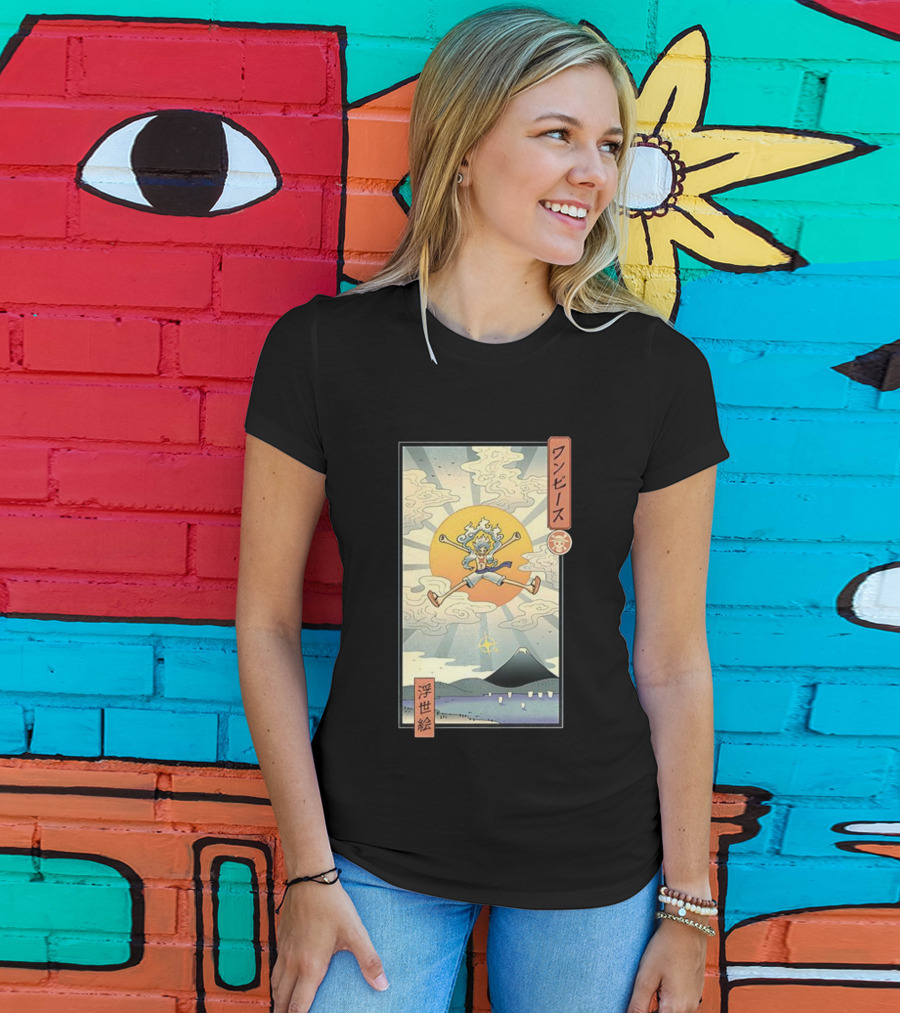 Luffy Gear 5 One Piece Anime Ukiyo-e Style Japan Art T-Shirt