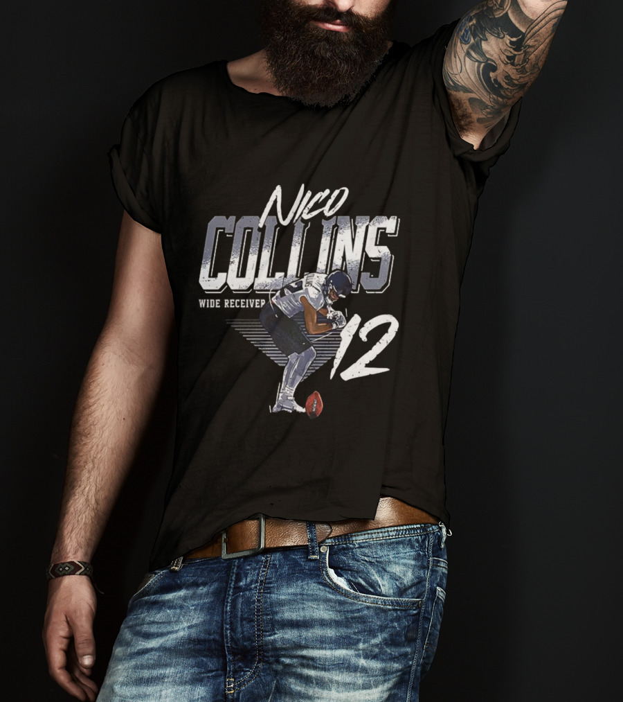 Nico Collins Number 12 Houston Football Wide Receiver T-Shirt