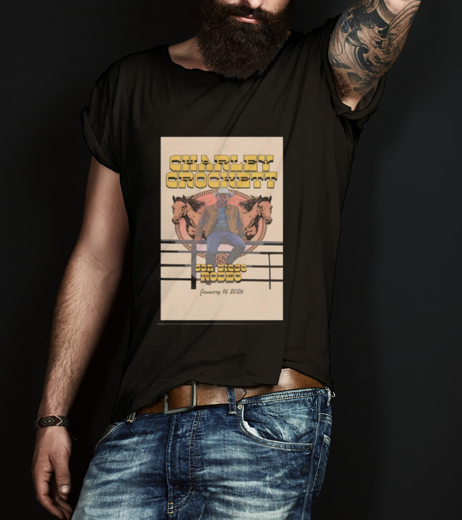Charley Crockett San Diego Rodeo January 16 2026 T-Shirt