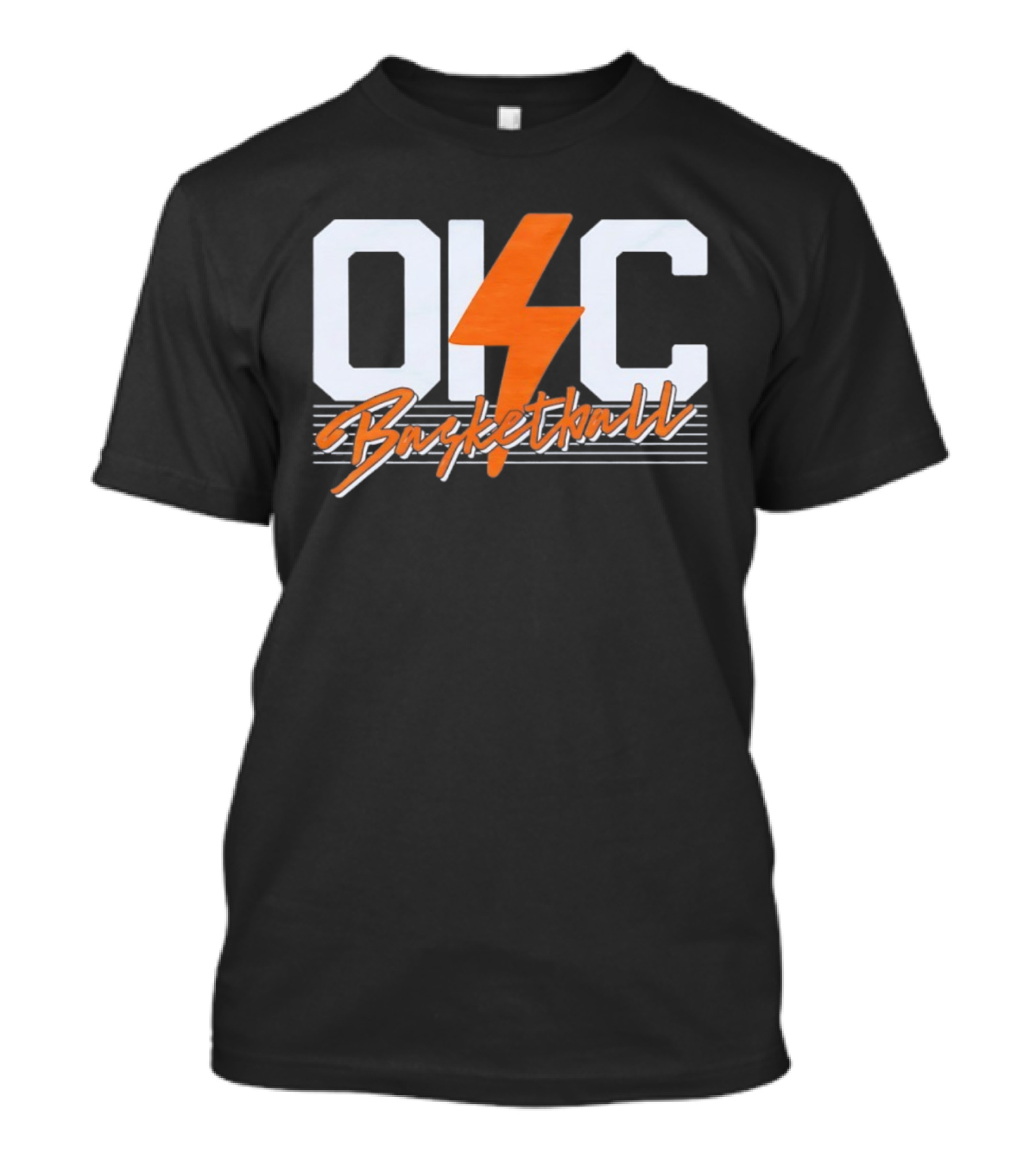 OKC Basketball Lightning Bolt Oklahoma City Thunder T-Shirt