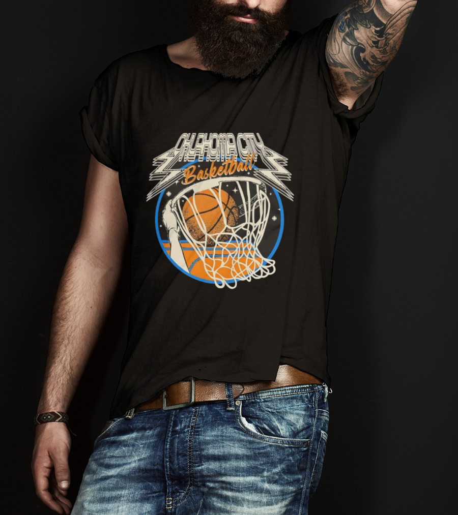Oklahoma City Basketball Vintage Slam Dunk Style T-Shirt