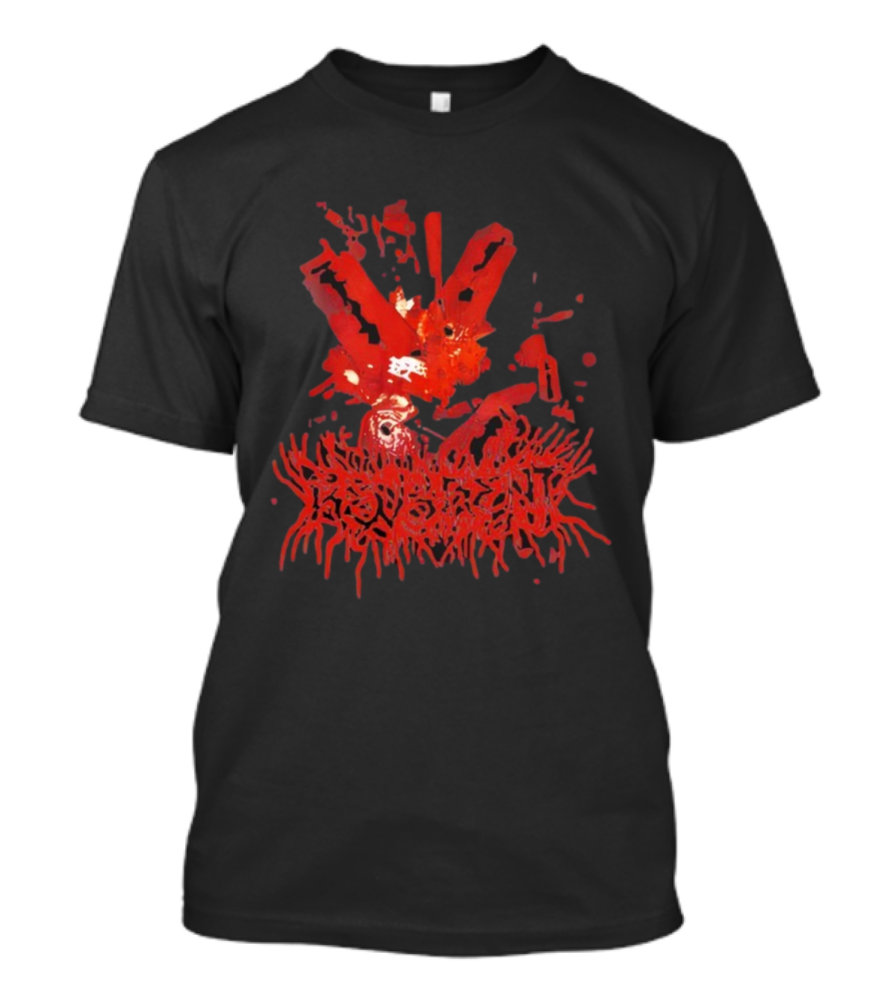 Rev3rent Razors Blood Splatter Lettering T-Shirt