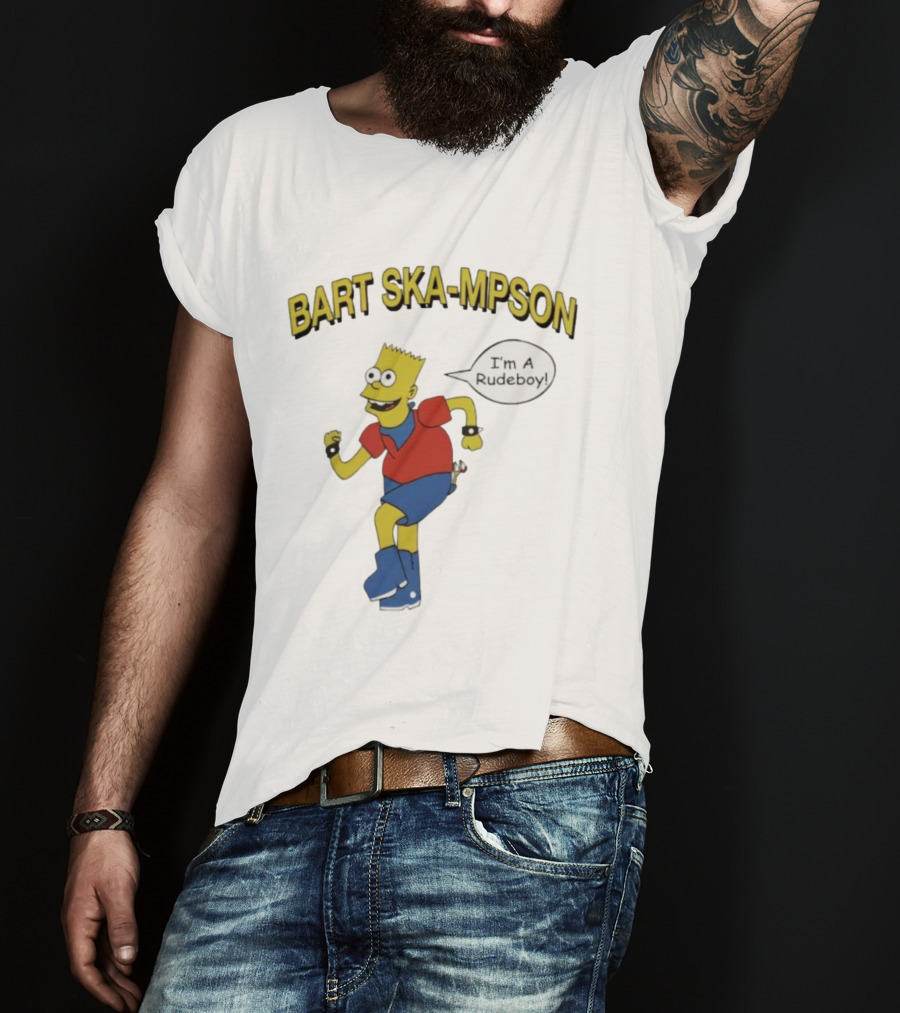Bart Ska-Mpson I'm A Rudeboy Ska Music Character T-Shirt