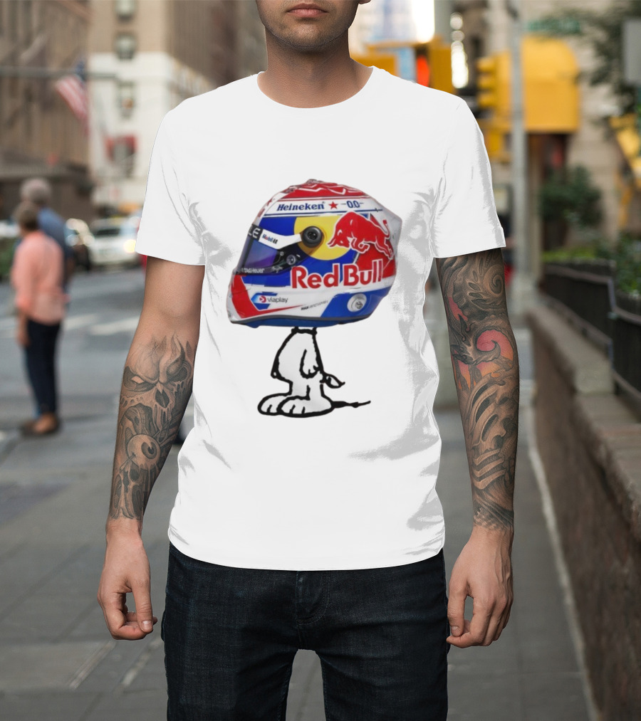 Max Verstappen Red Bull Racing Helmet Snoopy Mashup T-Shirt