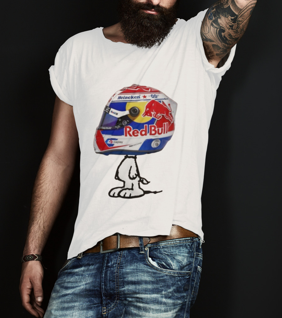 Max Verstappen Red Bull Racing Helmet Snoopy Mashup T-Shirt