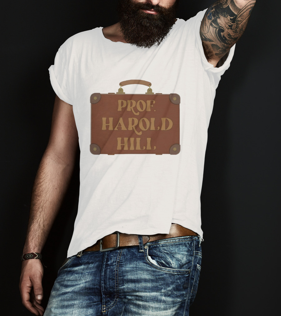 Prof Harold Hill Vintage Suitcase Design T-Shirt