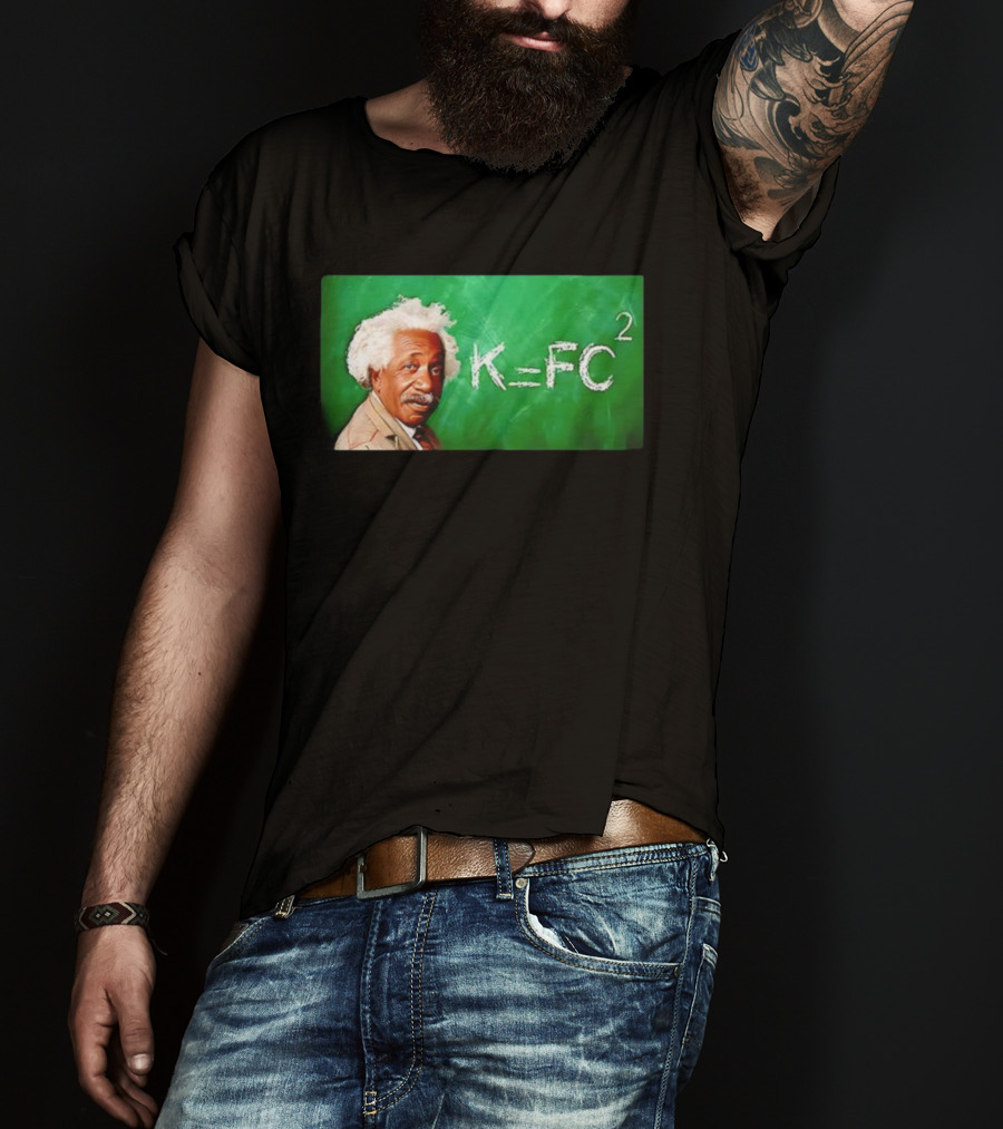 K=Fc² Einstein Formula Chalkboard Illustration T-Shirt