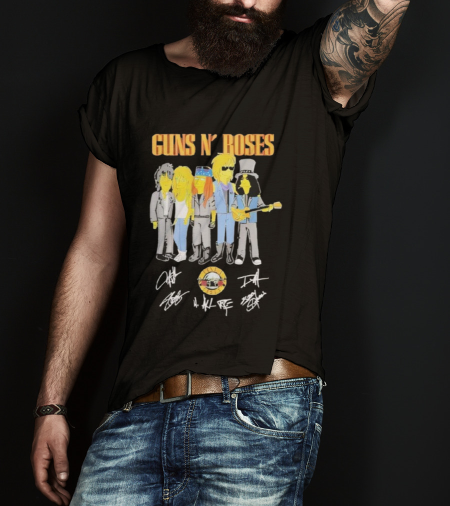 Simpsons Guns N’ Roses Band Parody T-Shirt