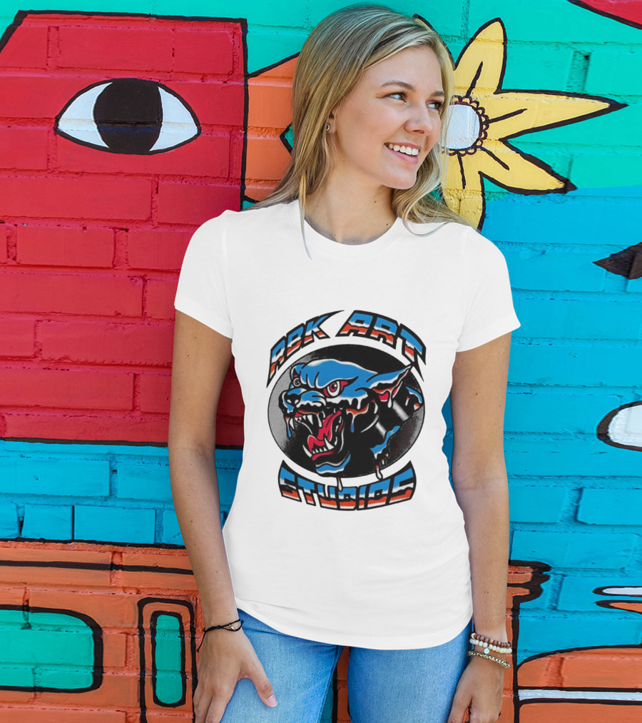 ABK Art Studios Chrome Panther Tattoo T-Shirt