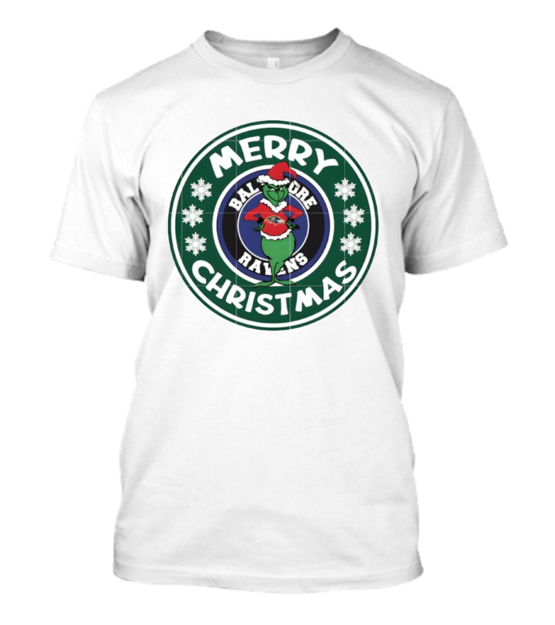 Merry Christmas Baltimore Ravens Grinch T-Shirt