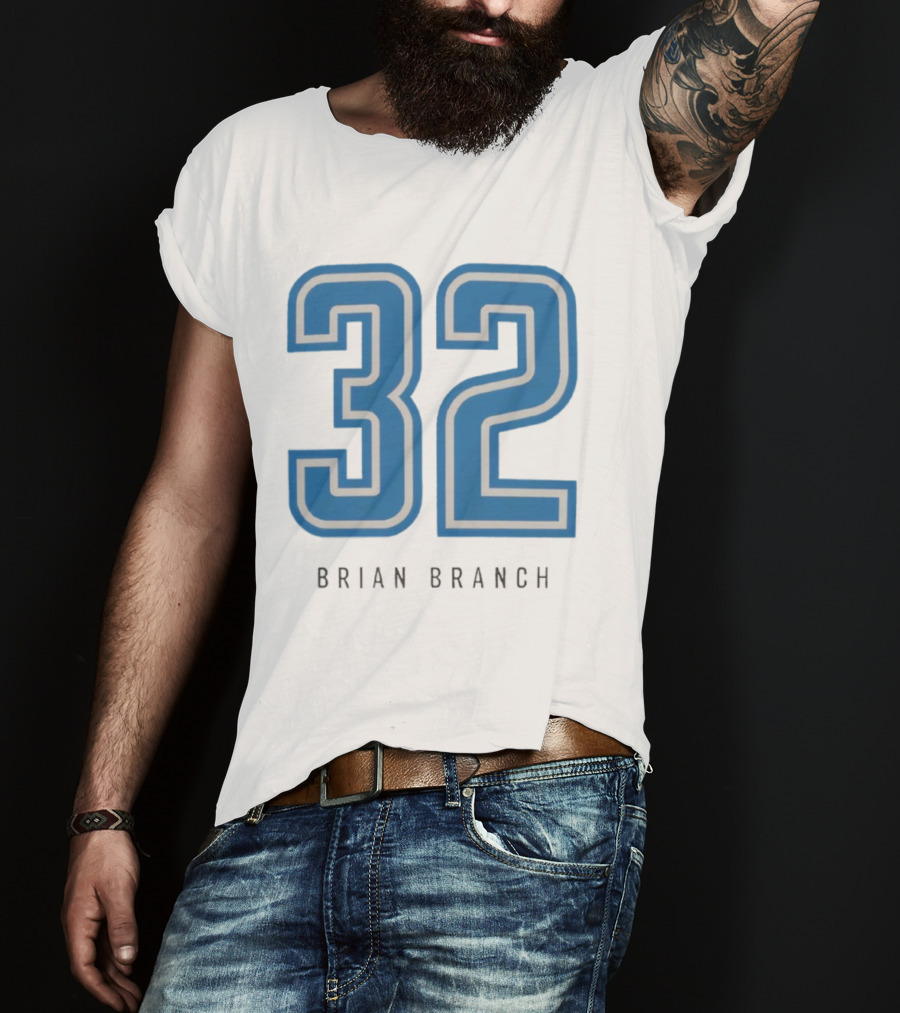 Brian Branch 32 Nameplate Box T-Shirt