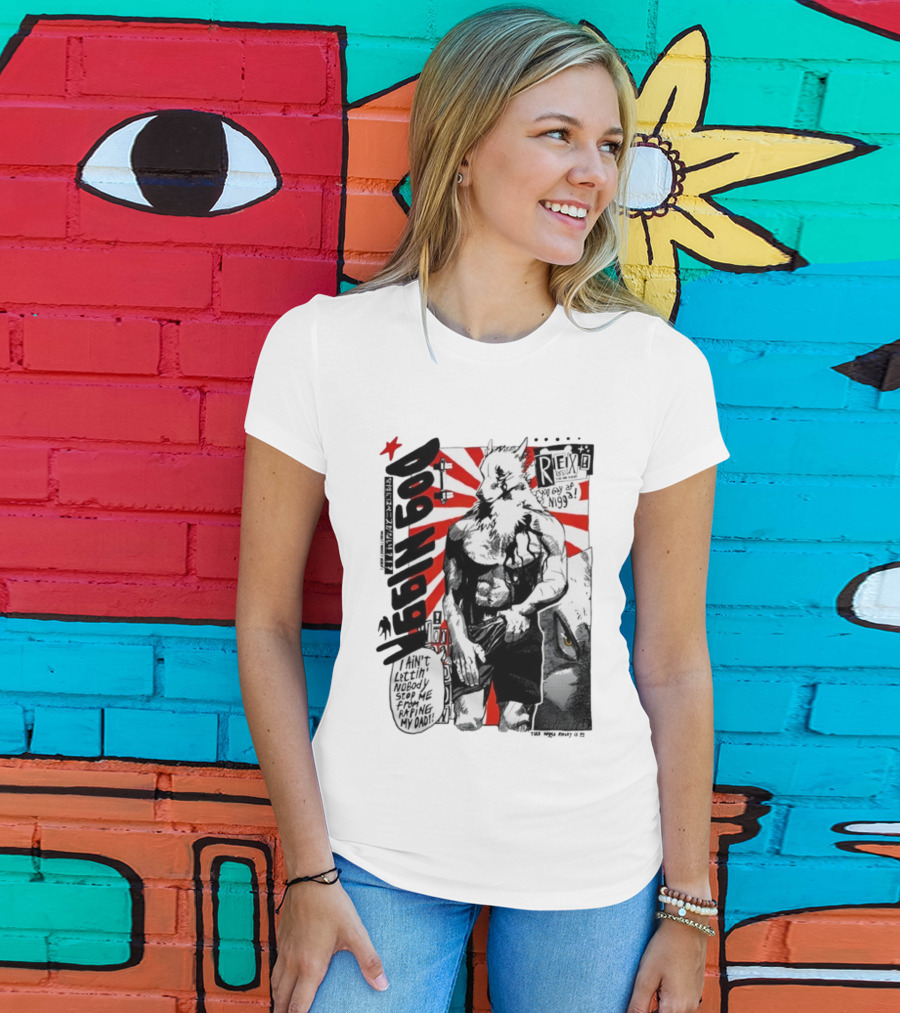 Dog Ningen Food Rex Manga Comic Style T-Shirt