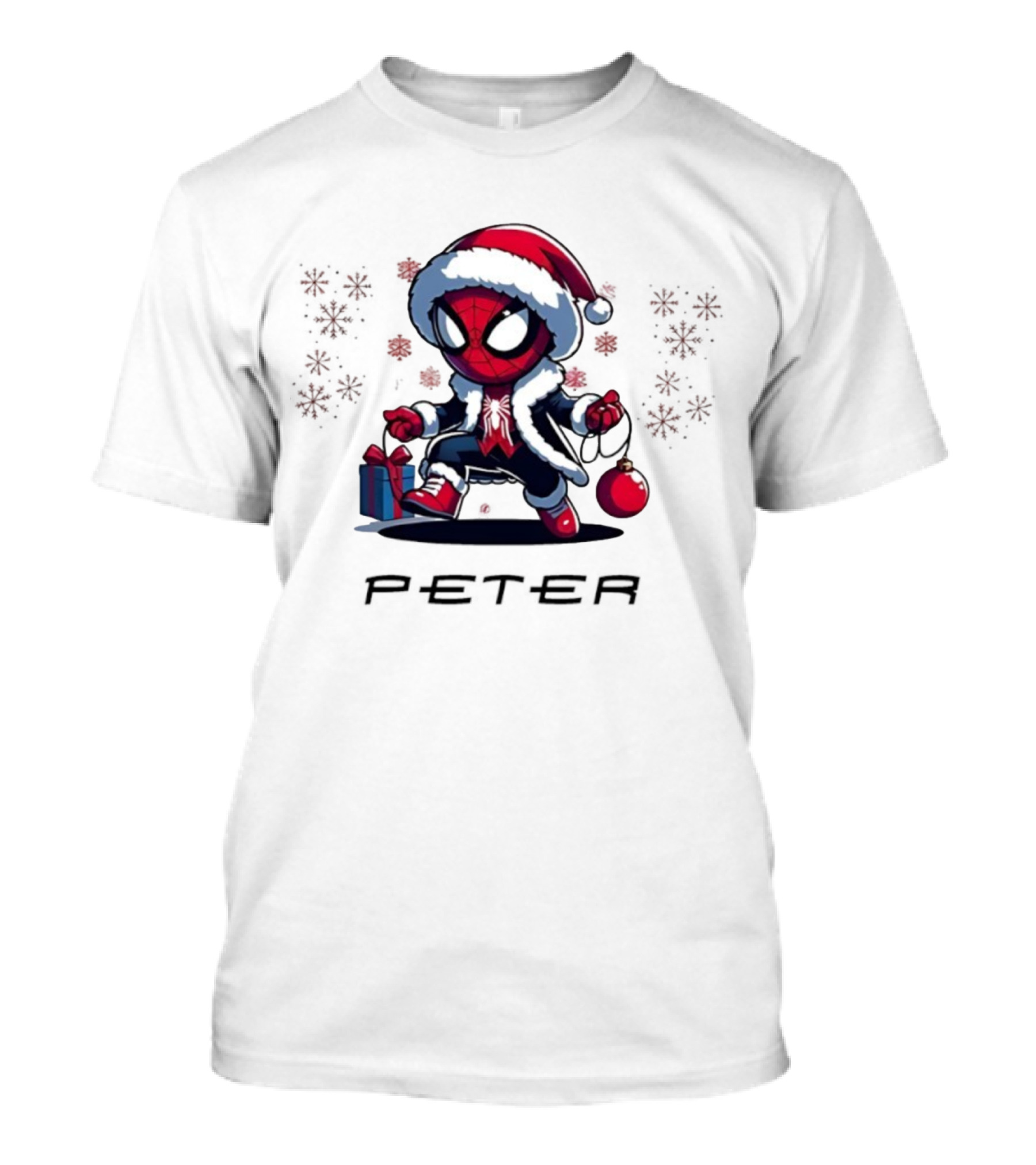 Spider Hero Christmas Santa Hat Ornament Gift Box T-Shirt