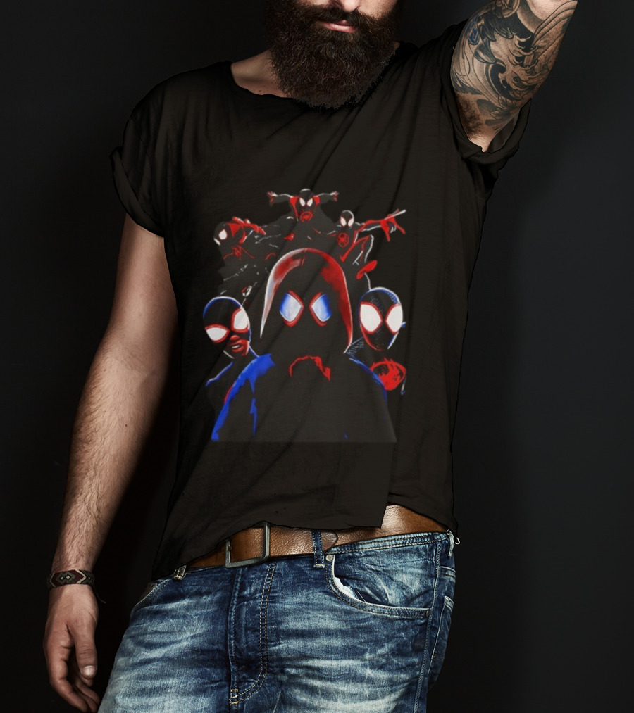 Spider Man Spider Verse Miles Morales Characters T-Shirt