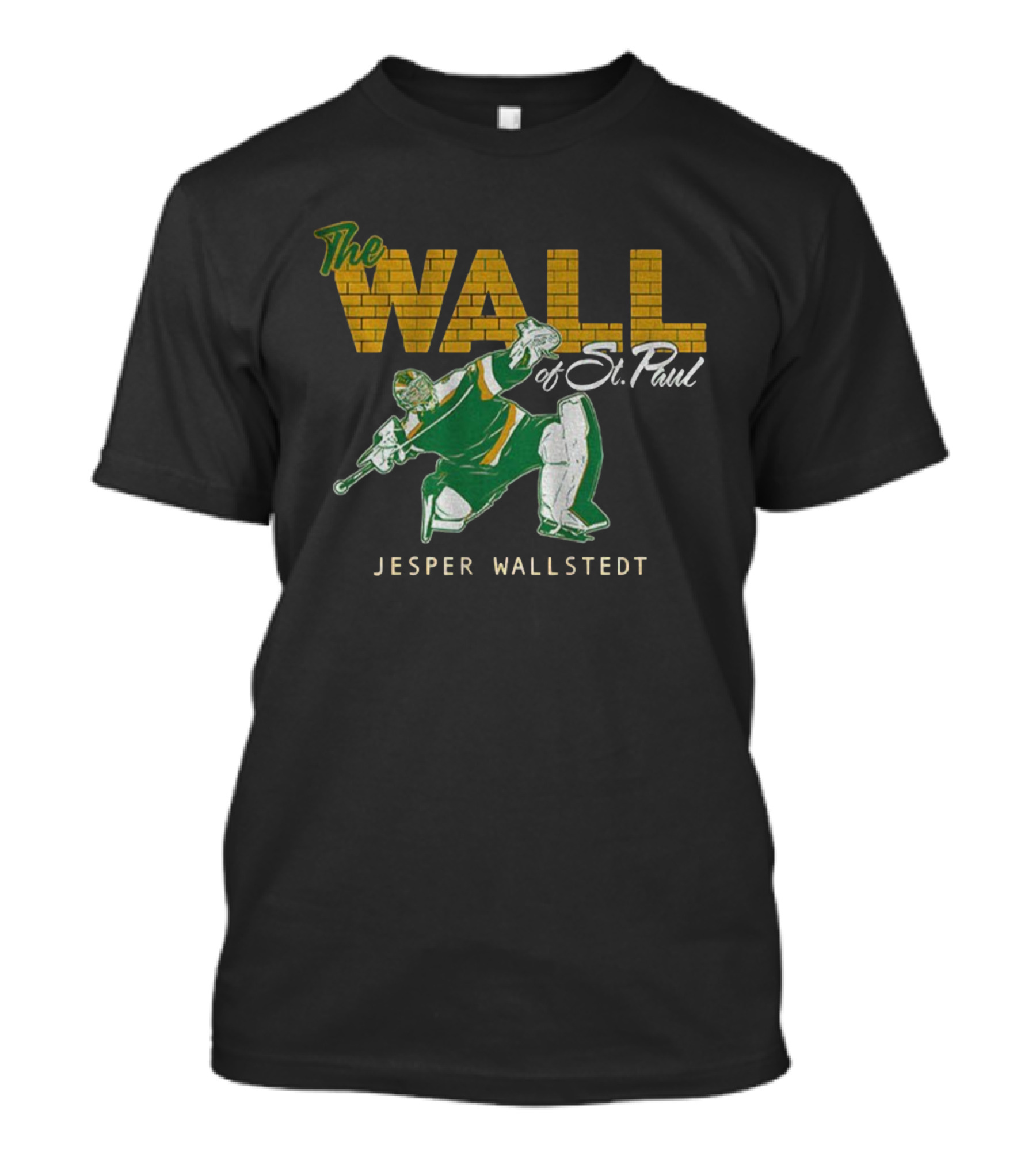 Jesper Wallstedt The Wall Of St. Paul Minnesota Wild NHL Hockey T-Shirt