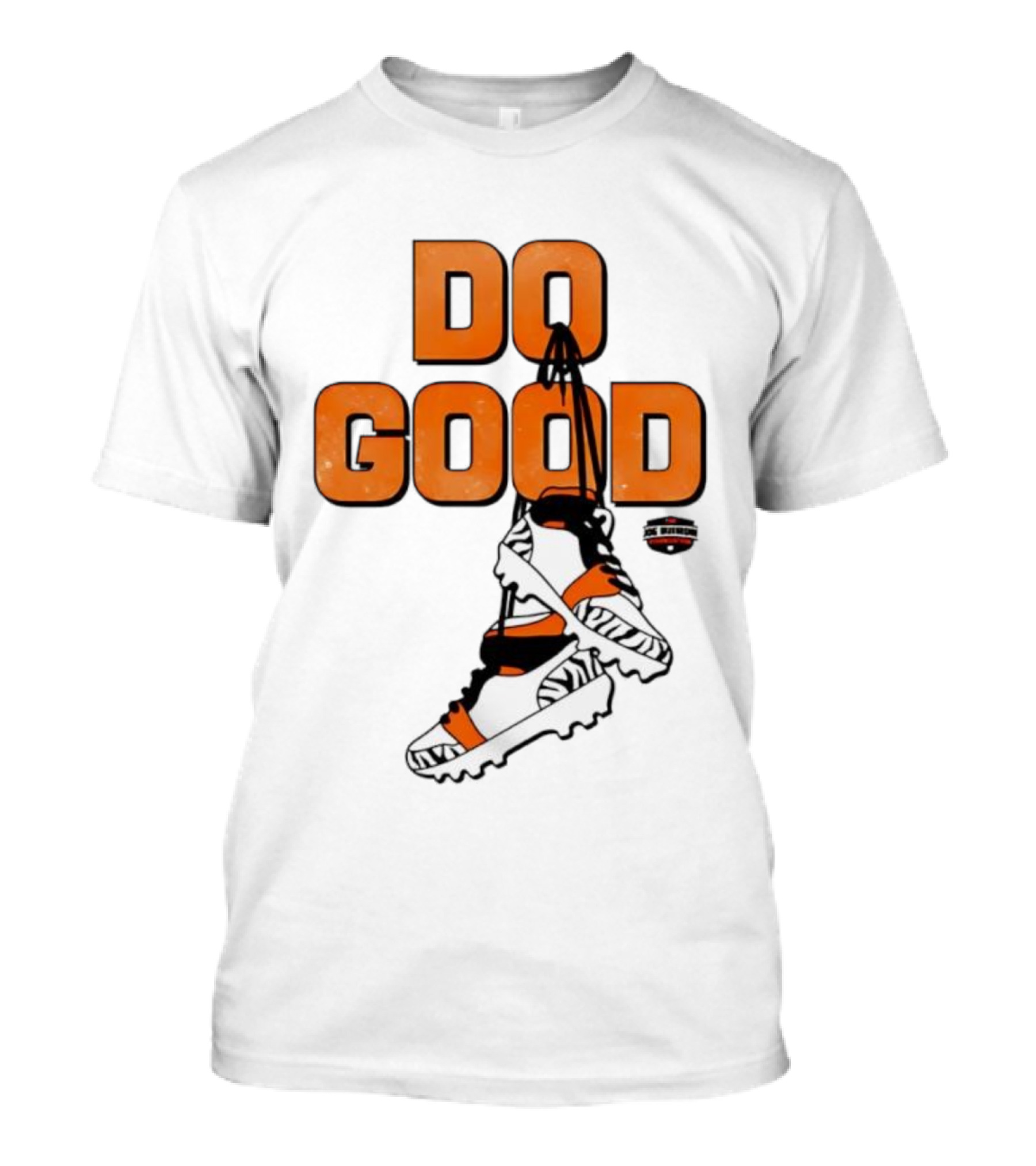 Do Good Football Cleats Cincinnati Orange Black Theme T-Shirt
