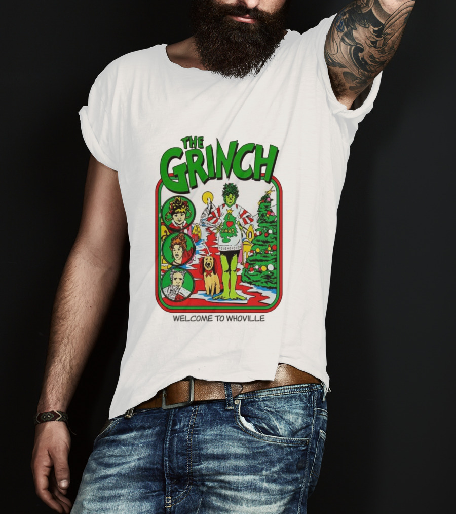 The Grinch I Love Xmas Ho Ho Ho Welcome To Whoville T-Shirt