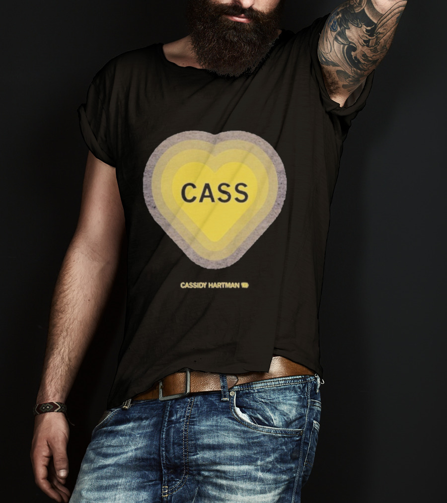Cassidy Hartman Heartbeat Cass Heart Yellow Heart Pattern T-Shirt