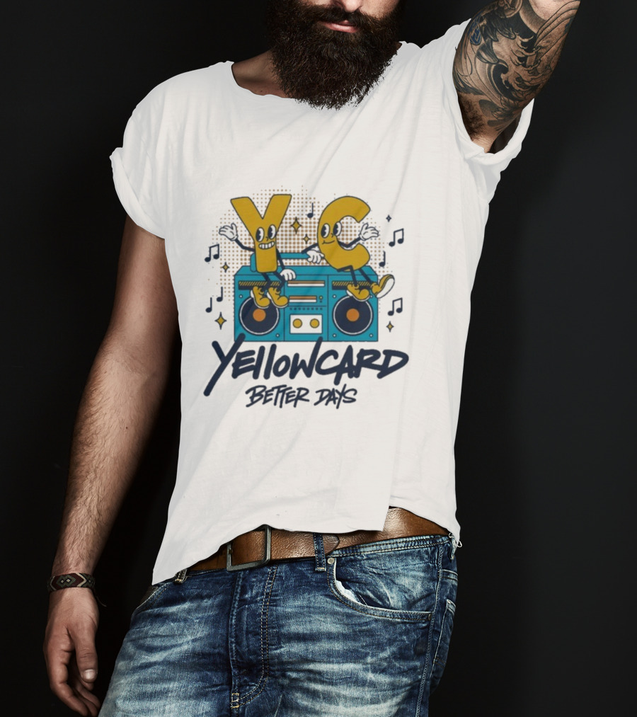 YC Yellowcard Better Days Buddies Boombox Duet T-Shirt