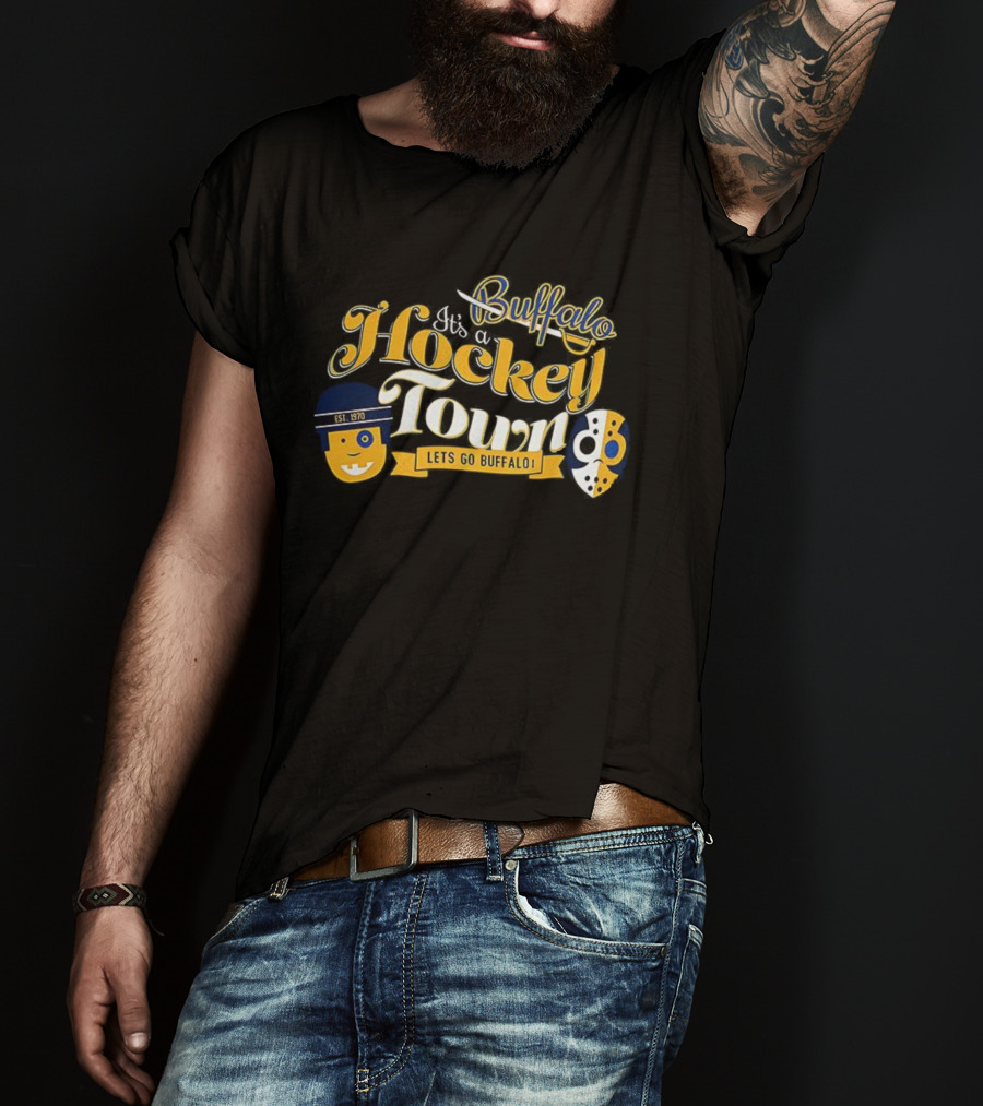 Buffalo Hockey Town Let's Go Buffalo Est. 1970 T-Shirt