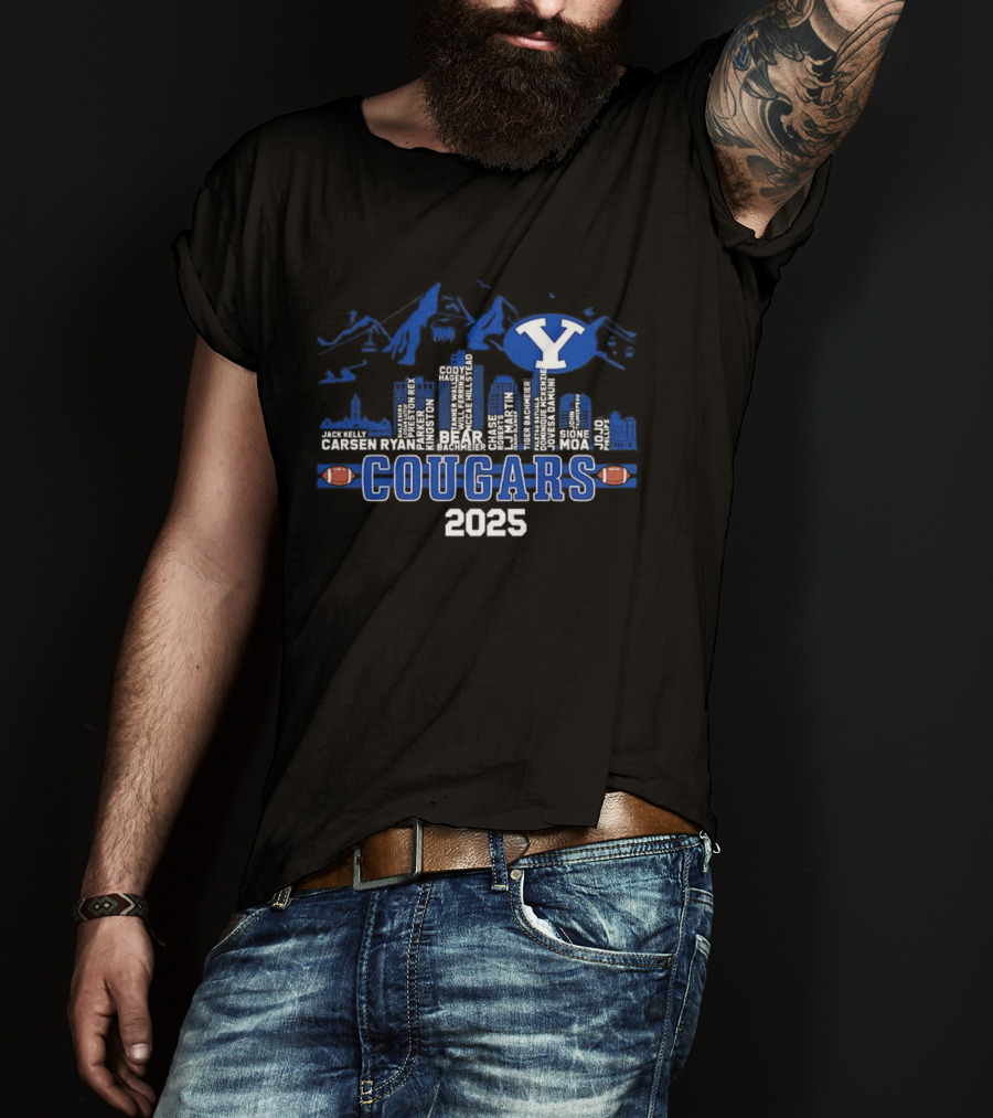 BYU Cougars Football 2025 City Skyline T-Shirt