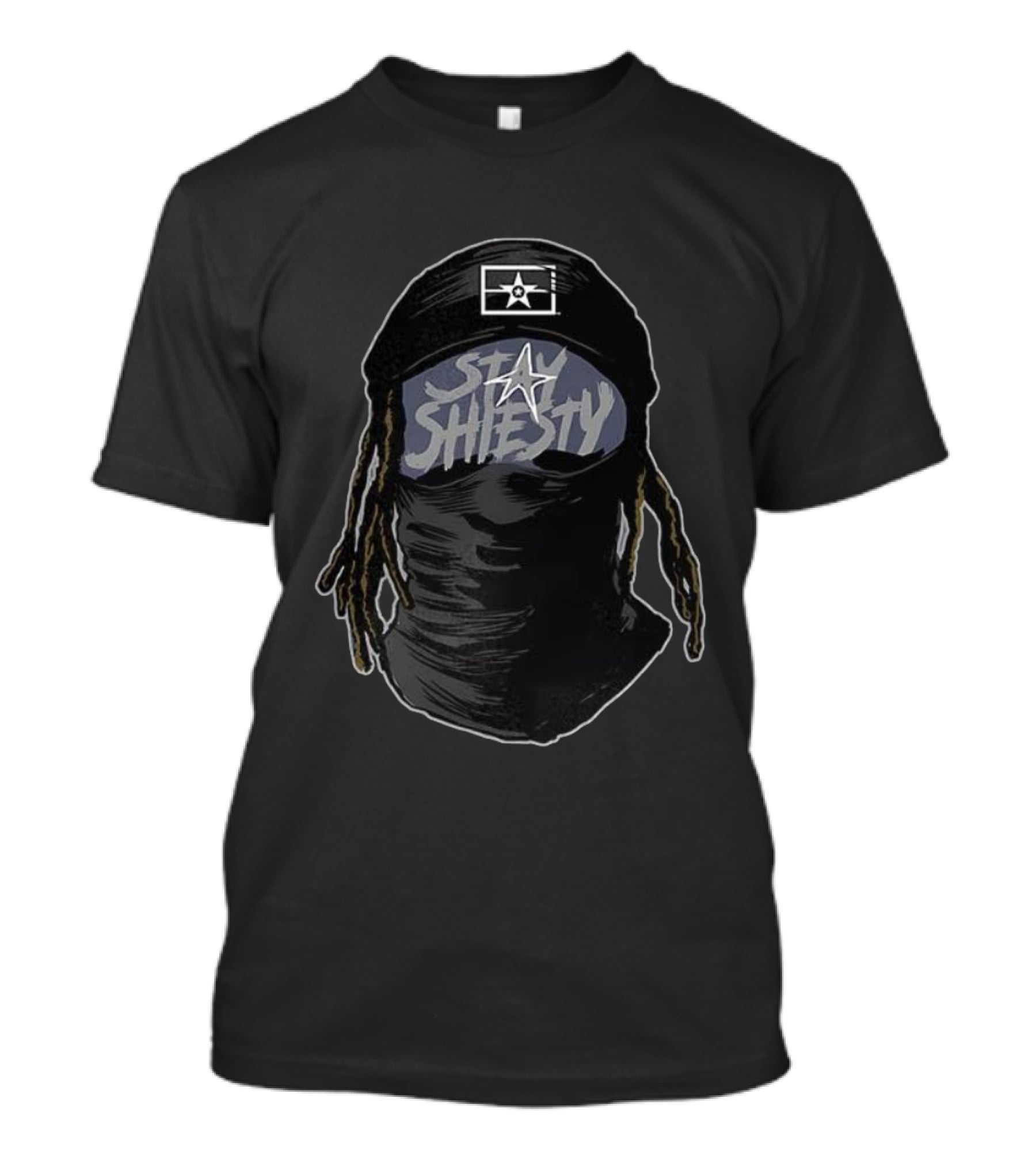 CeeDee Lamb Stay Shiesty Star Mask Illustration T-Shirt