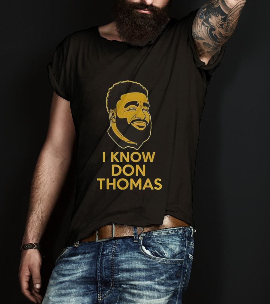 I Know Don Thomas Black And Yellow Portrait T-Shirt