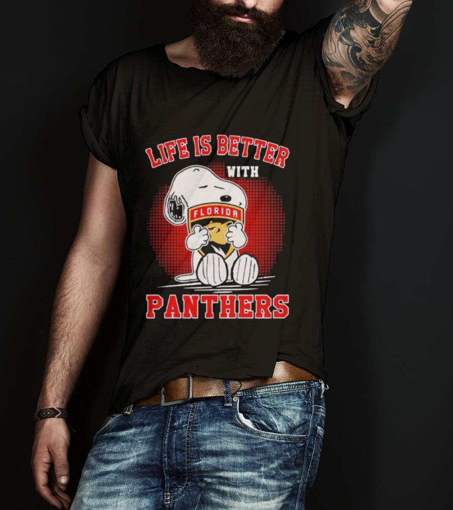 Snoopy Life Is Better With Florida Panthers T-Shirt