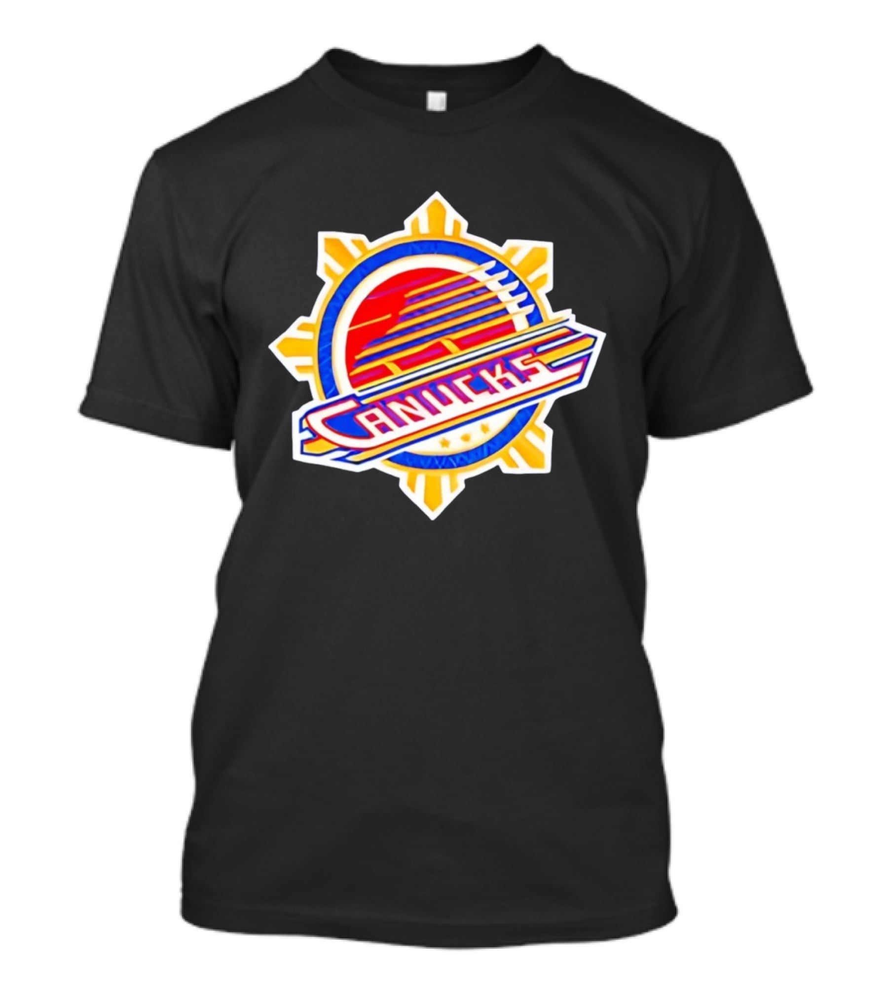 Vancouver Canucks Filipino Heritage Night Sun Design Canucks Text T-Shirt