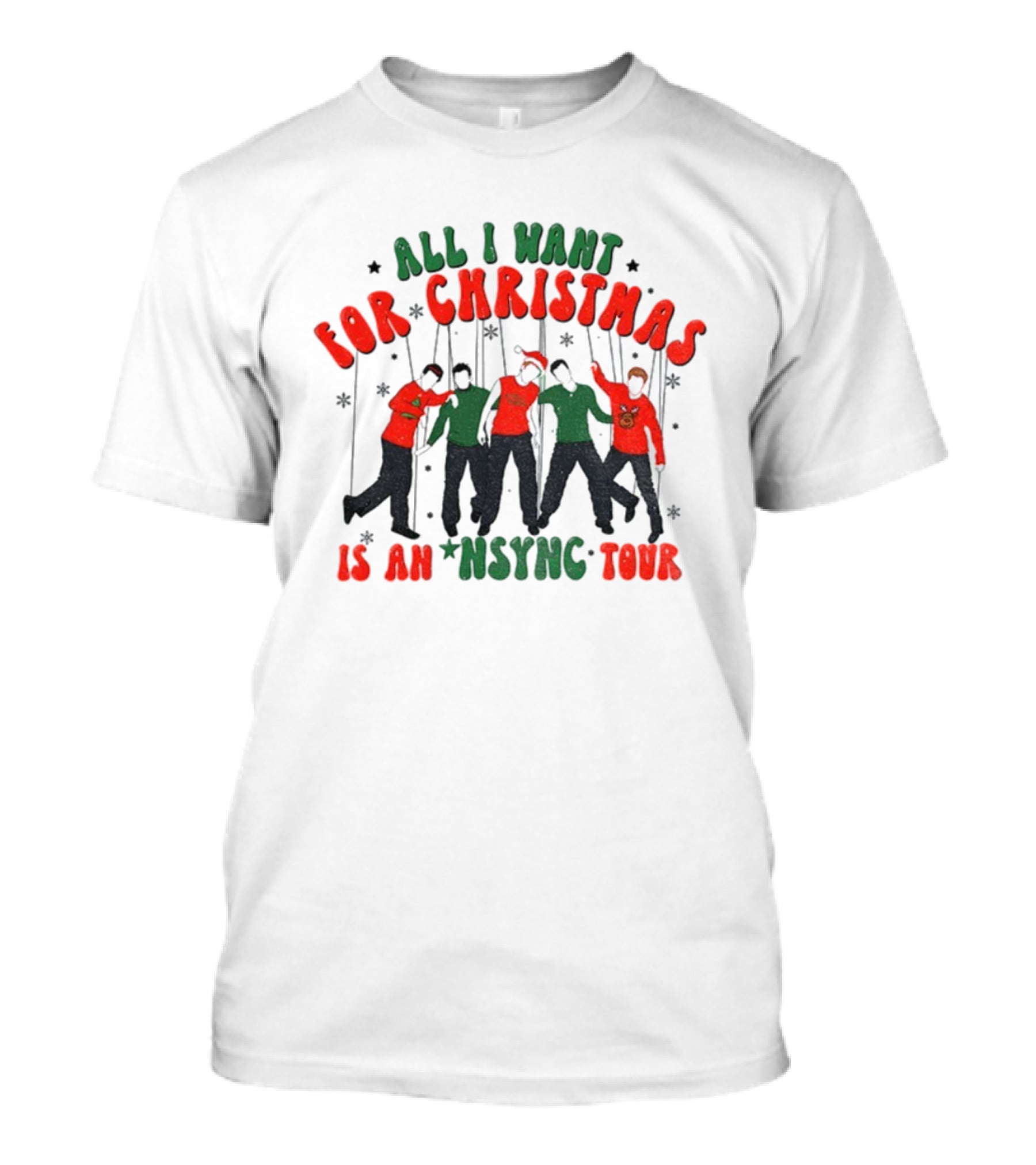 All I Want For Christmas Is An Nsync Tour Holiday Wishes T-Shirt