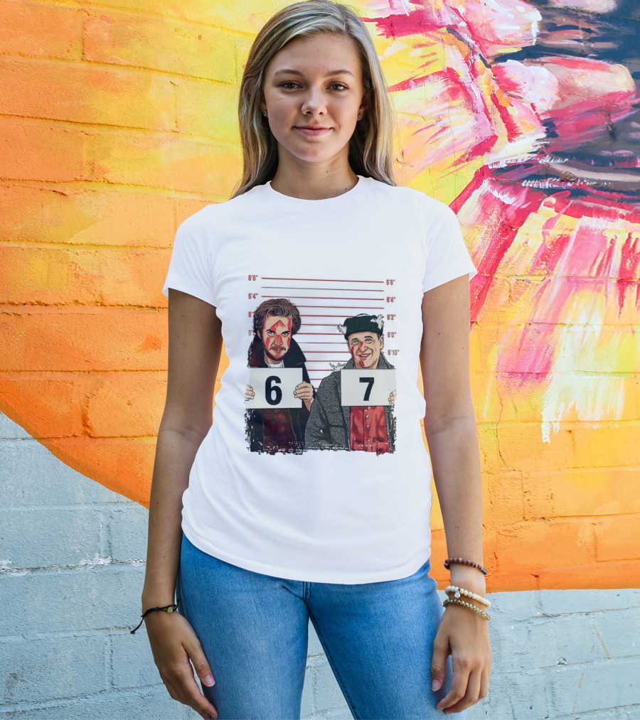 Harry And Marv Home Alone Shot 6 7 Meme T-Shirt