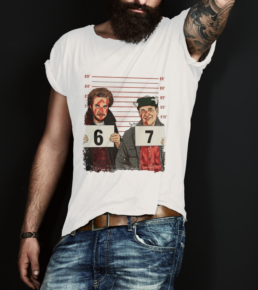 Harry And Marv Home Alone Shot 6 7 Meme T-Shirt