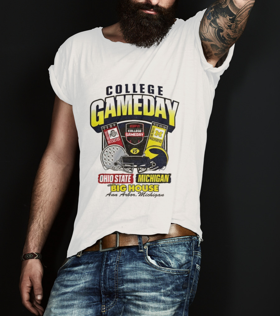 College Gameday ESPN Ohio State Vs Michigan Wolverines Big House T-Shirt
