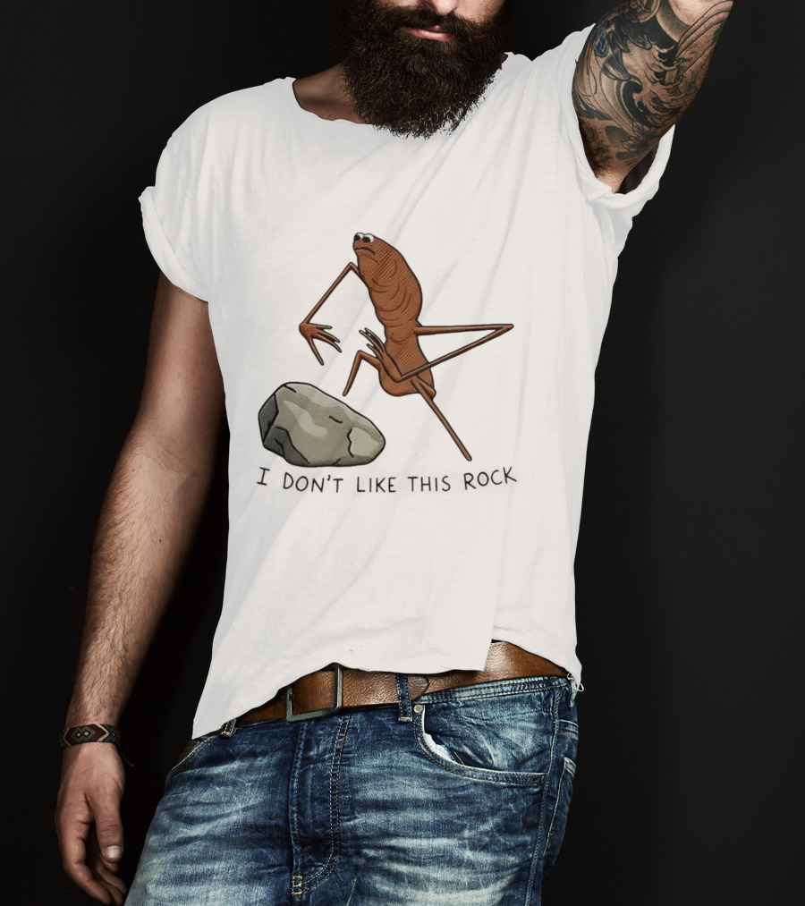 Marcus The Worm I Don’t Like This Rock Cartoon Bug Creature T-Shirt