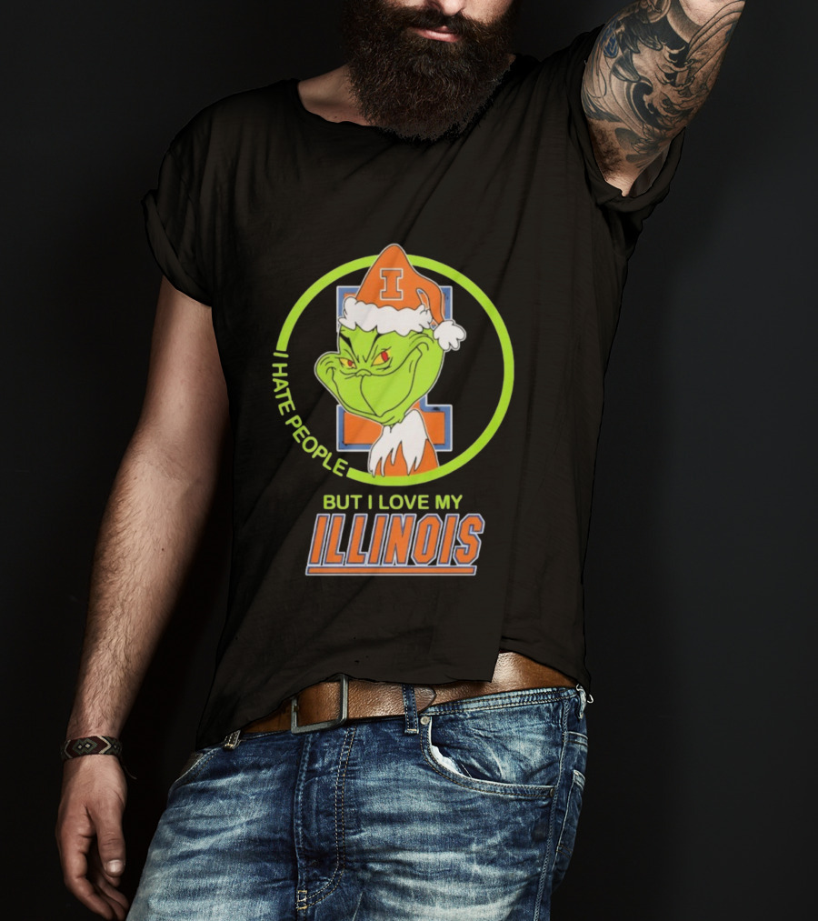 I Hate People But I Love My Illinois T-Shirt