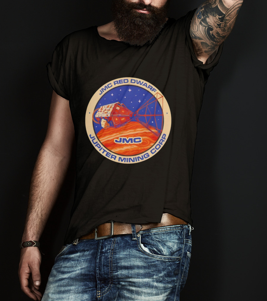 JMC Red Dwarf Jupiter Mining Corp Spacecraft Emblem T-Shirt