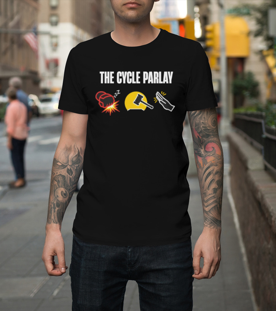 The Cycle Parlay Boxing Gavel Hand Emoji Combos T-Shirt