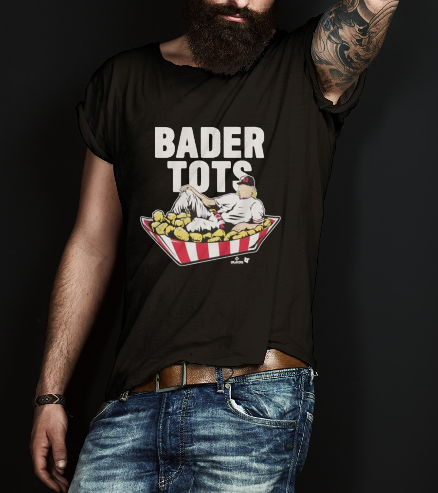Bader Tots Baseball Player Relaxing In Basket Of Tater Tots T-Shirt