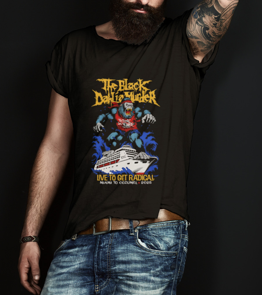The Black Dahlia Murder Live To Get Radical 2008 Miami To Cozumel Sea Monster T-Shirt